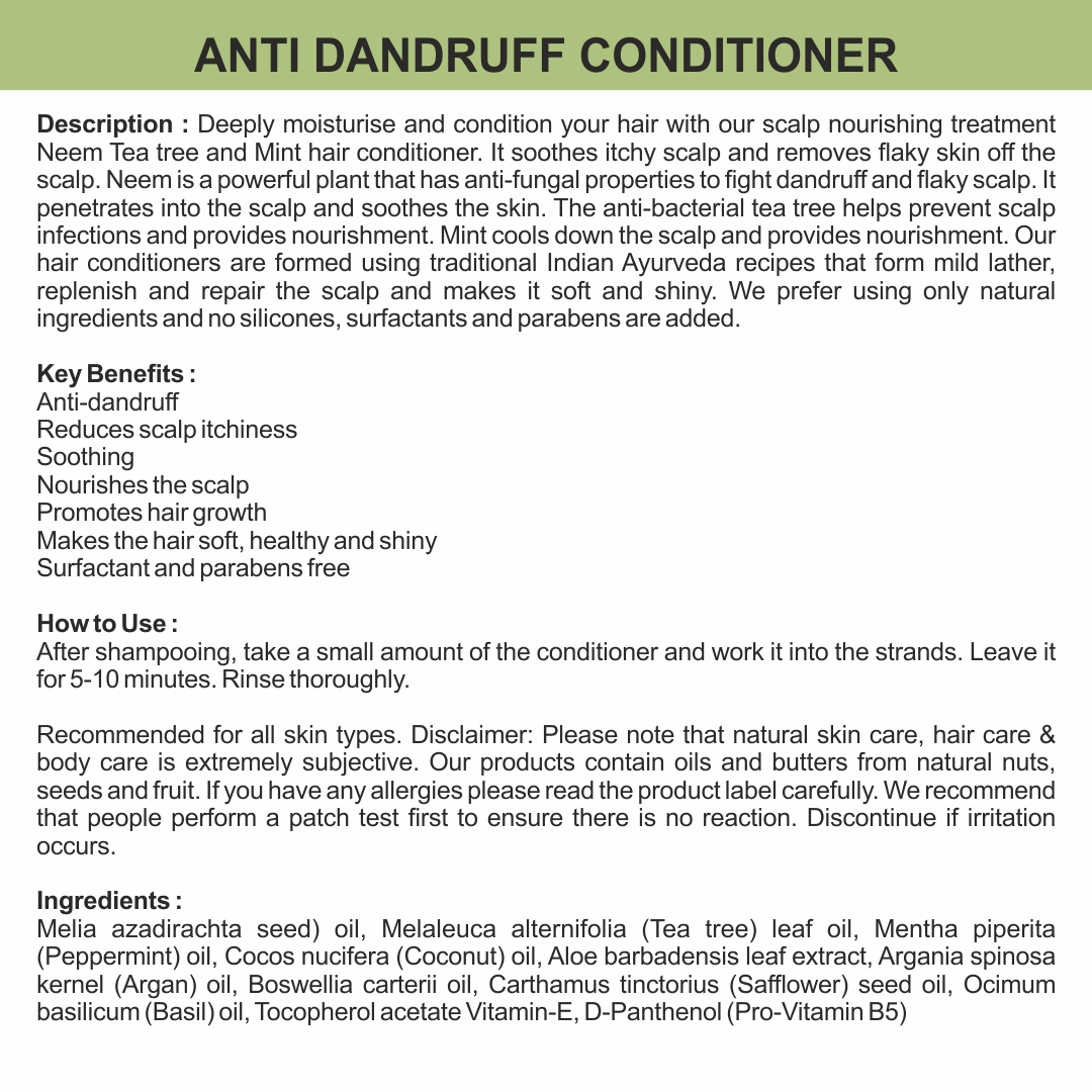 Hair Conditioner - Neem Tea Tree & Mint