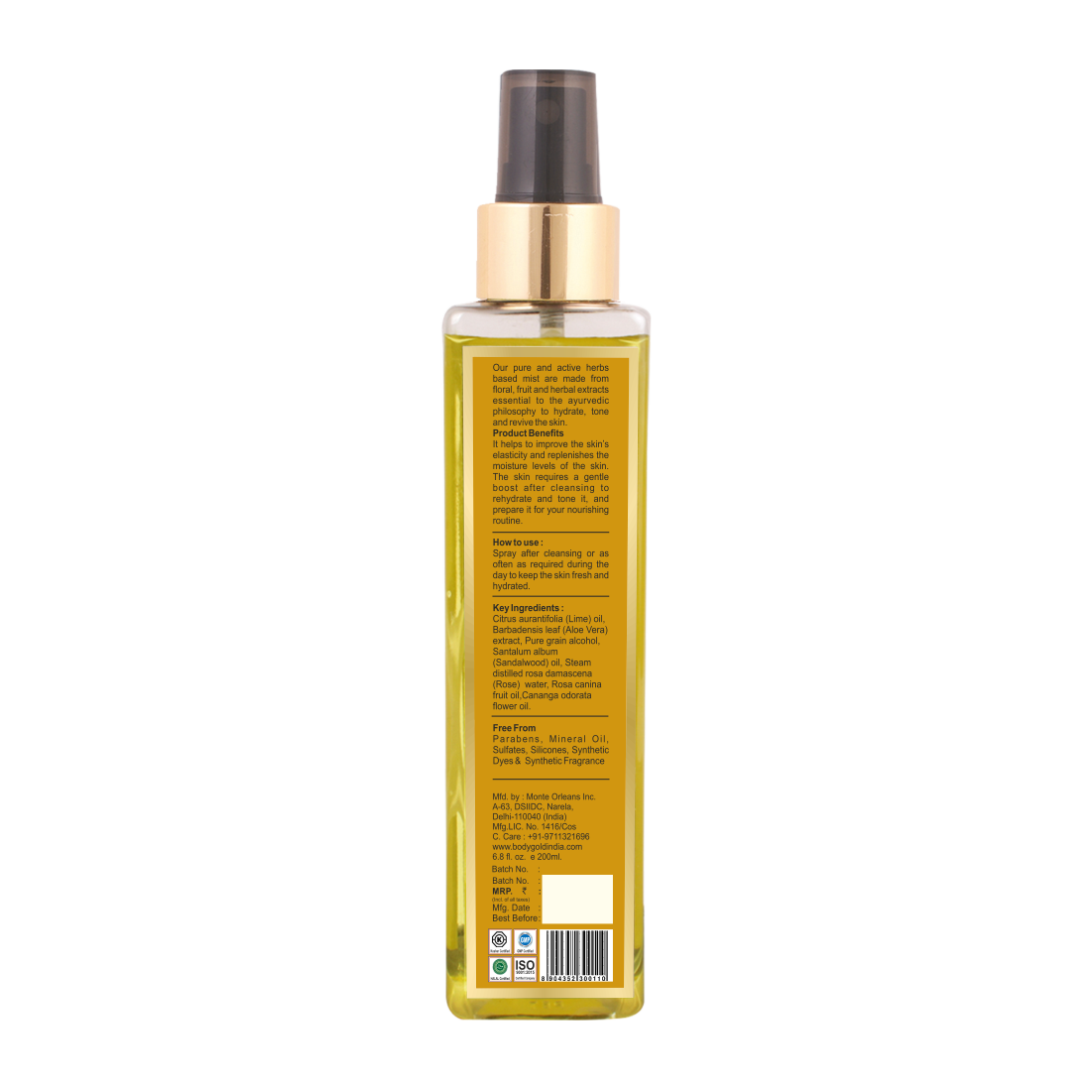 De-Stress Face & Body Mist - Kerala Lime & Sandalwood