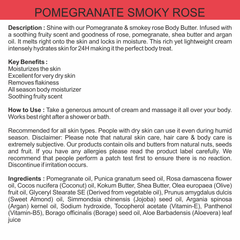 Body Butter Cream - Pomegranate & Smoky Rose