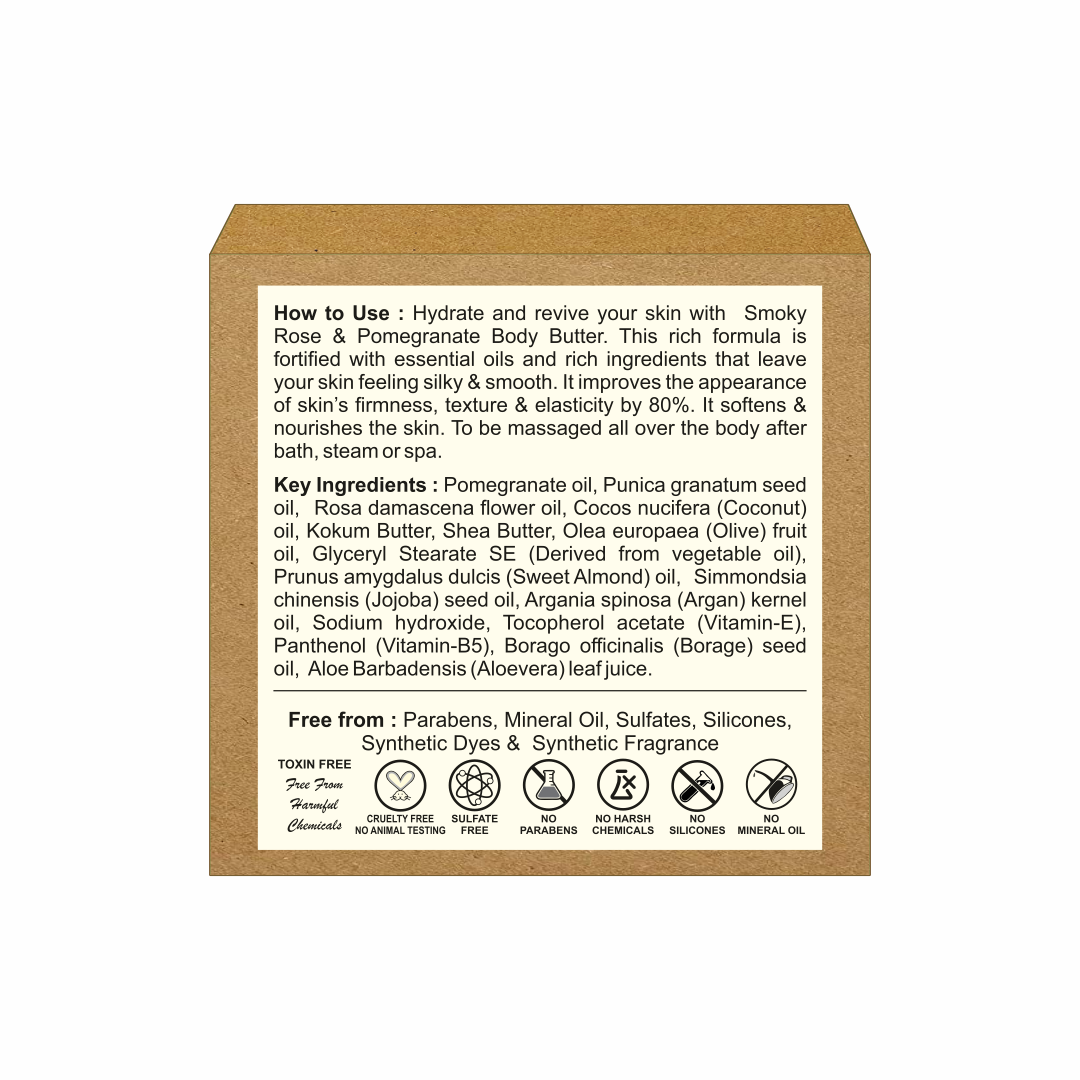 Body Butter Cream - Pomegranate & Smoky Rose