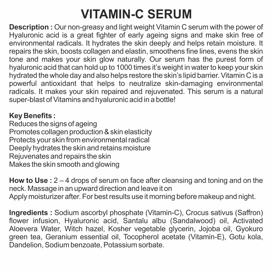 Hydrating Vitamin-C Serum With Hyaluronic Acid