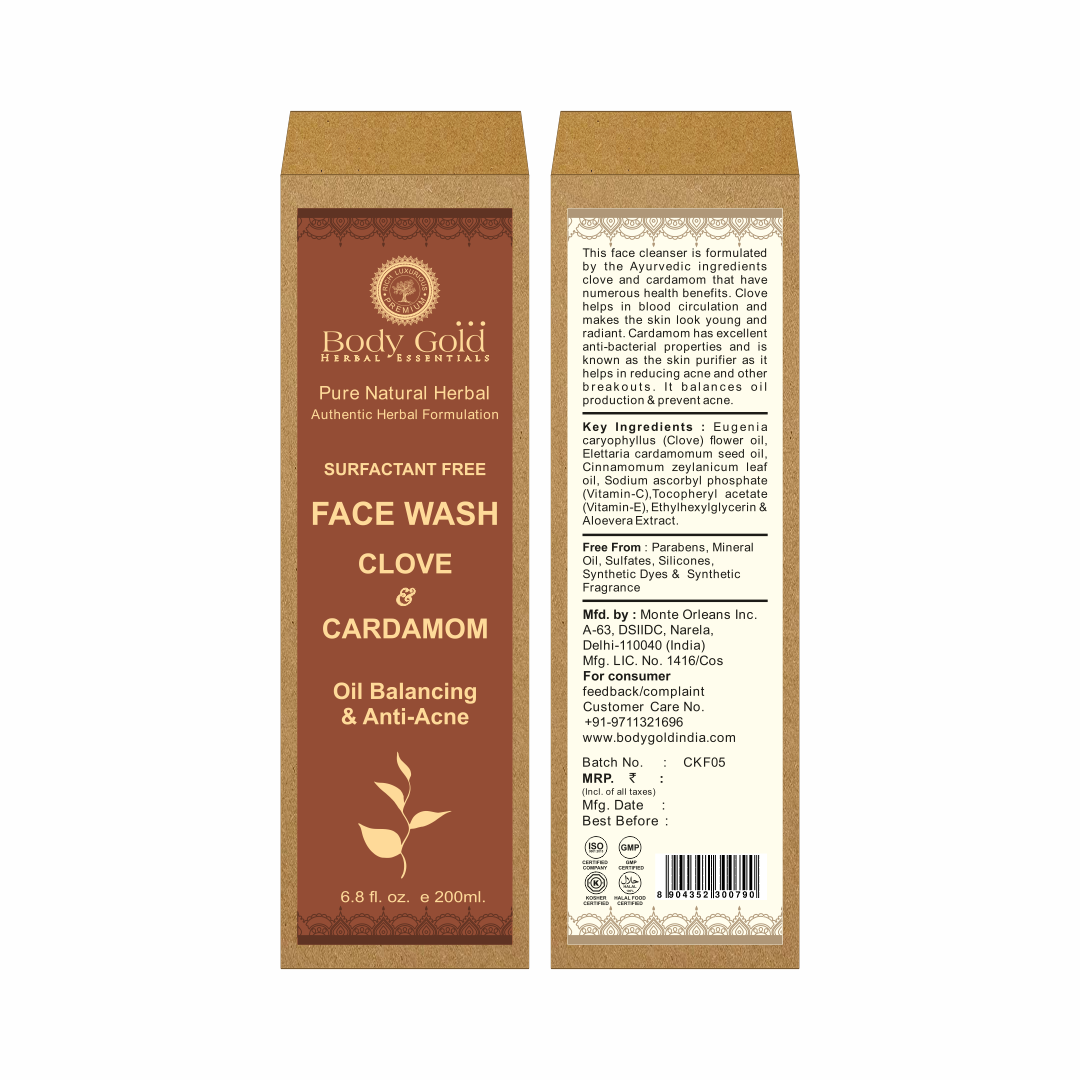 Face Wash - Clove & Cardamom For Oily To Normal Skin